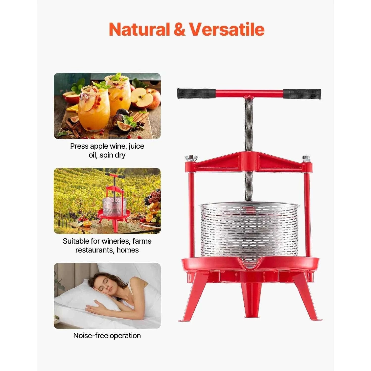 9L/14L Fruit Wine Press Stainless Steel Manual Juice Maker-14L / spain