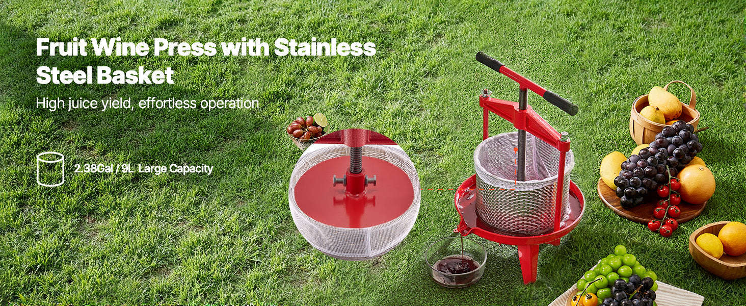9L/14L Fruit Wine Press Stainless Steel Manual Juice Maker-14L / spain