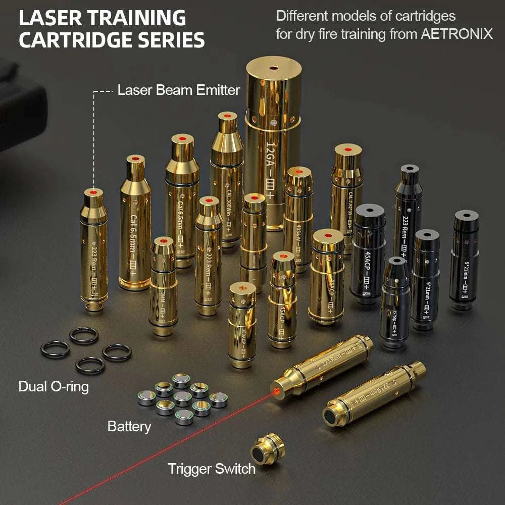 9mm Laser Training Cartridge for Dry Fire Pistol Practice-9MM cone head / United States