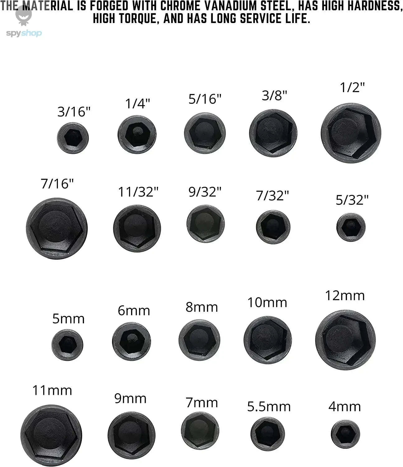 9pcs Hex Socket Nut Driver Set-9pcs
