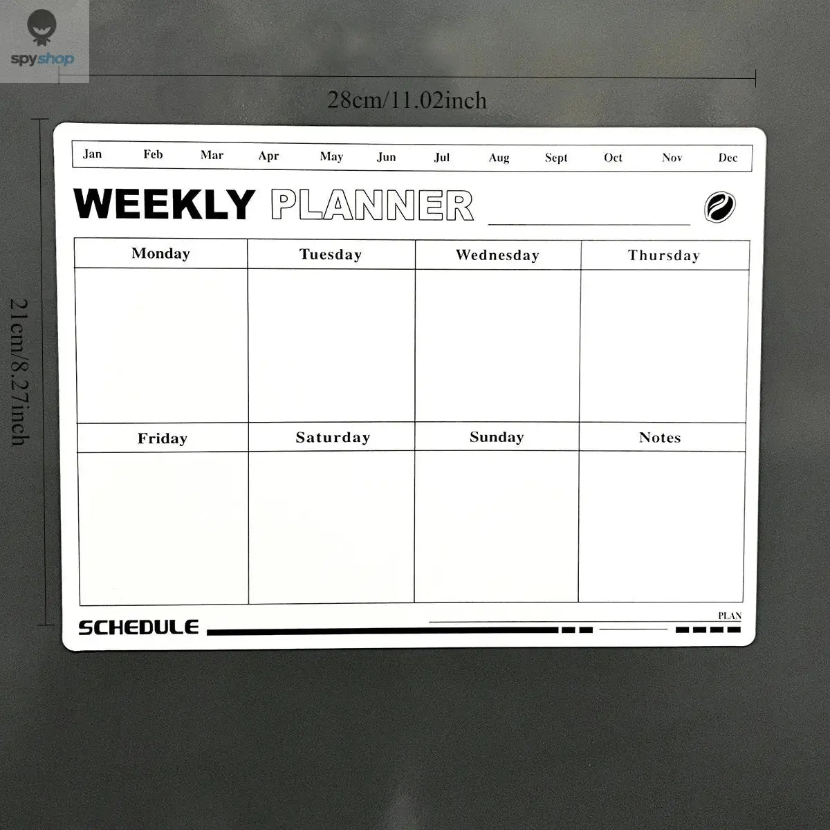 A refrigerator magnet ,monthly and weekly planner, magnetic calendar sticker, soft magnetic note sticker, message board Spy-shop.com