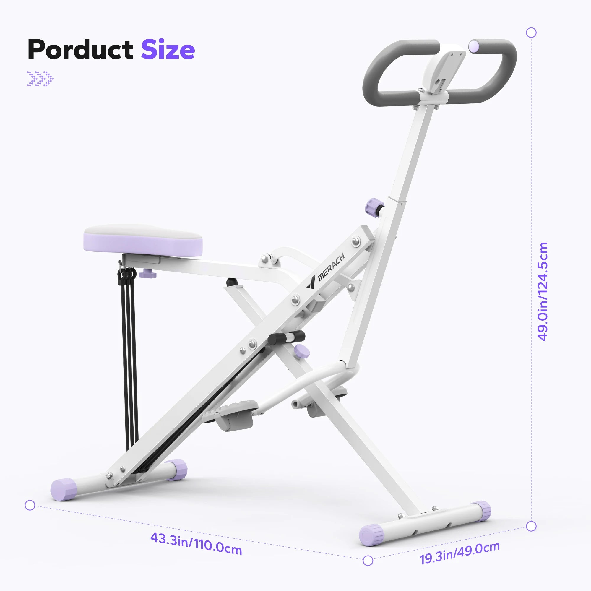 2-in-1 Squat and Rowing Machine Foldable Home Gym Trainer