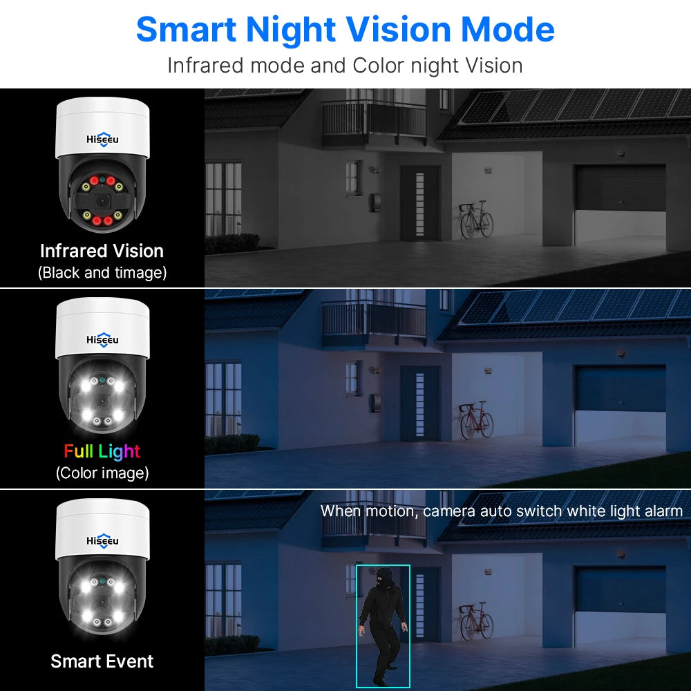8MP 4K POE PTZ IP Camera with Color Night Vision