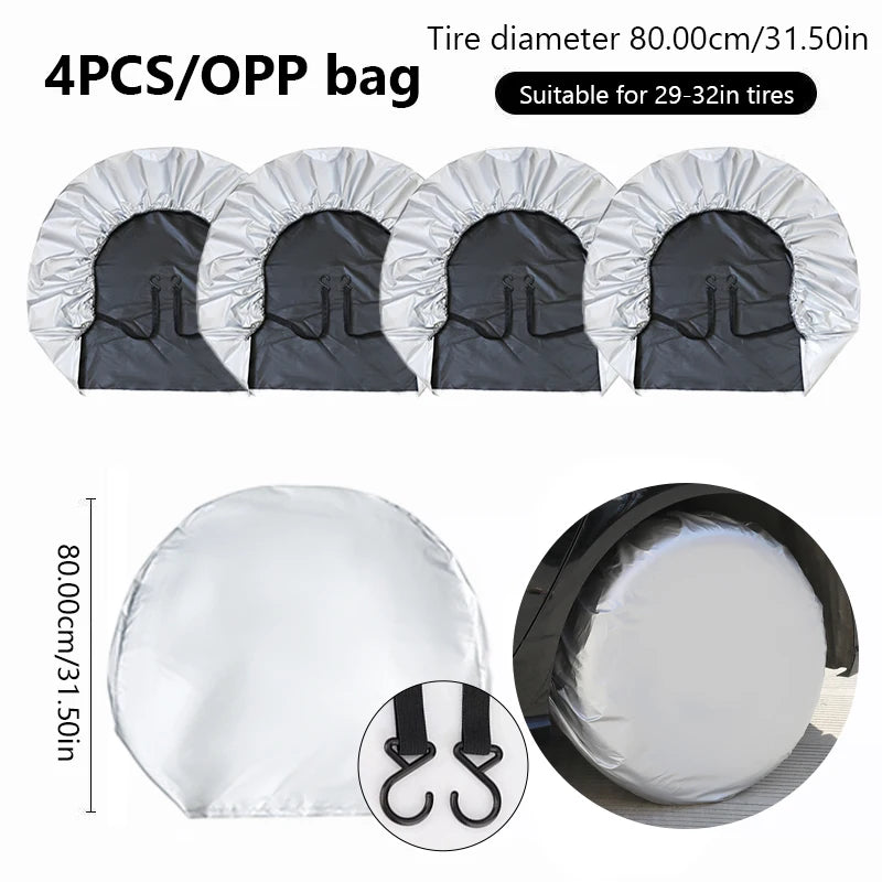 SEAMETAL Car Wheel Tire Cover for 29-32in Universal Waterproof Dustproof Tyre Protection Cover Full Wrapped Tire Storage Bag
