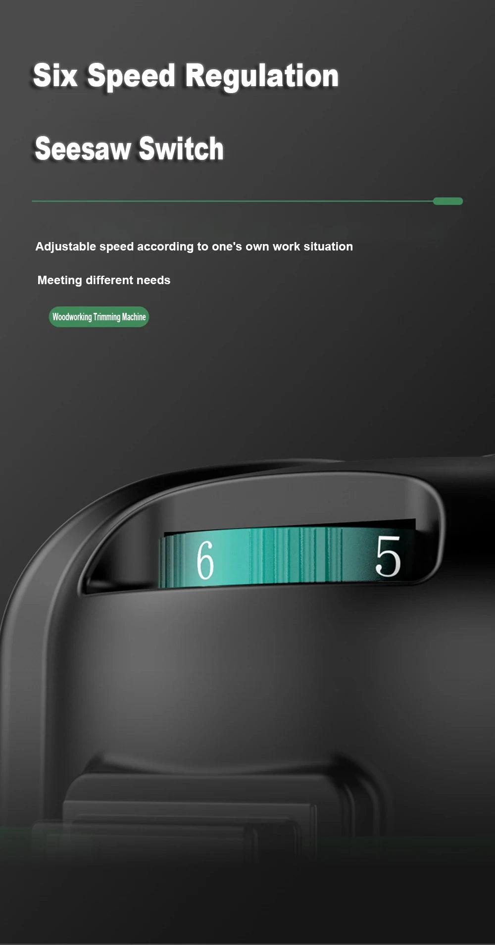 800W 6‑Speed Electric Wood Edge Router Trimmer