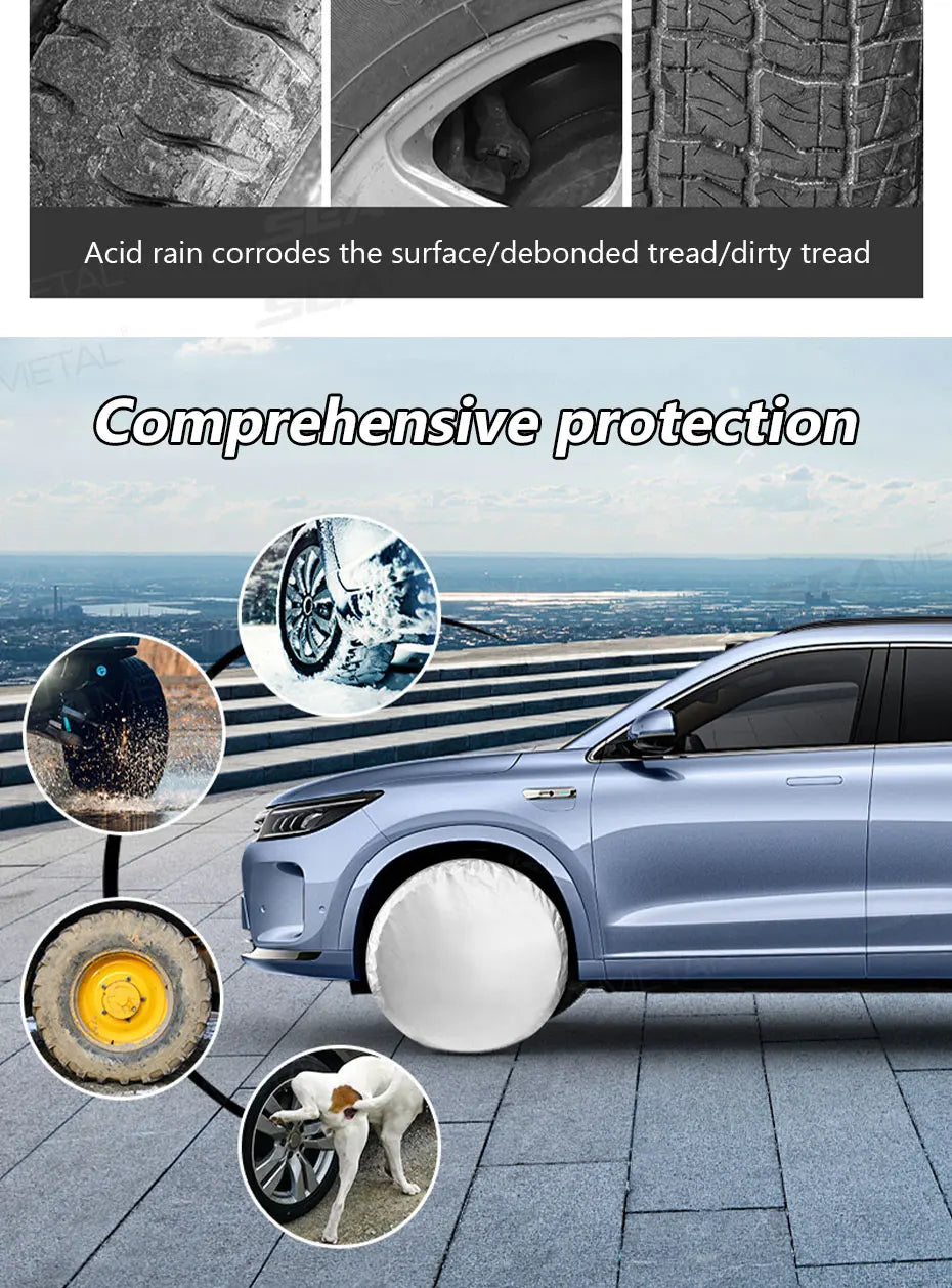 SEAMETAL Car Wheel Tire Cover for 29-32in Universal Waterproof Dustproof Tyre Protection Cover Full Wrapped Tire Storage Bag