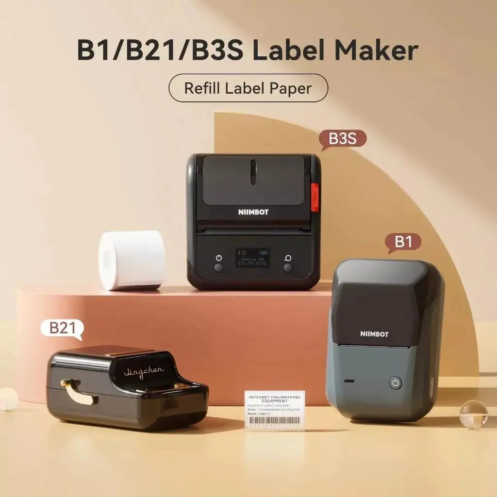Niimbot B1/B1Pro/B21/B21Pro/B3S Matte Silver Thermal Label Sticker Paper Clothing Tag Commodity Price Food Self-Adhesive Label