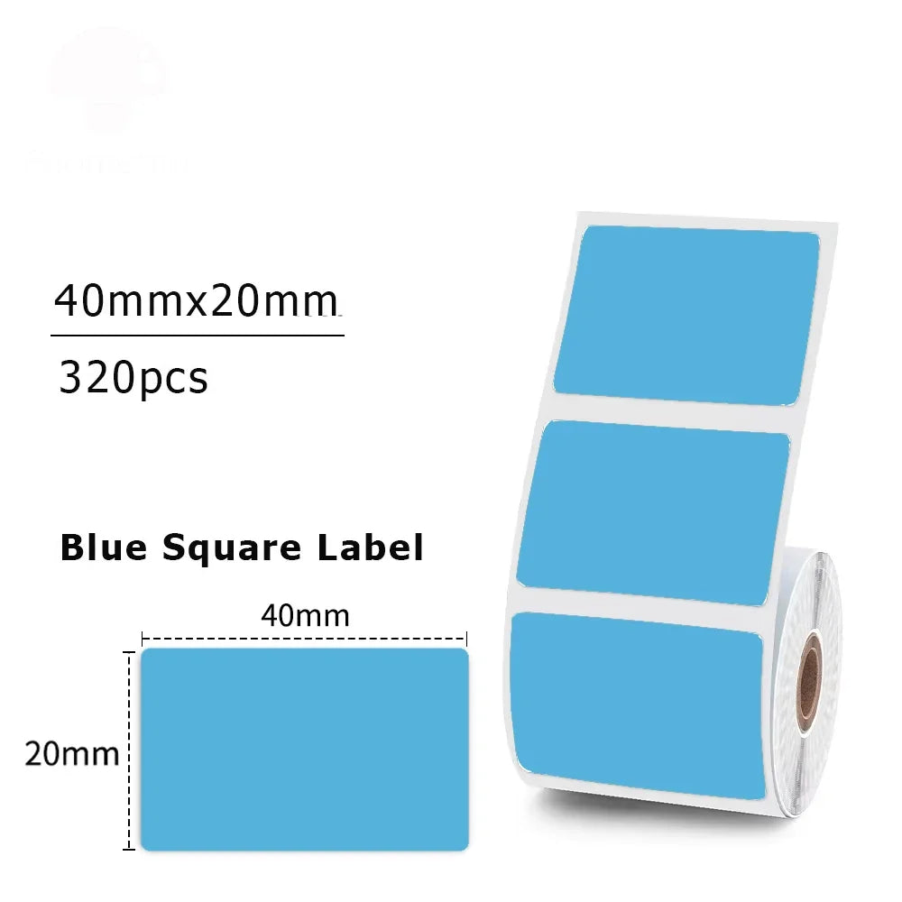 40x20MM kompatibilný Phomemo M110 M220 M200 samolepiaci farebný laser termálny papier, E210 P50 Detong P1 HPRT T20 MAKER