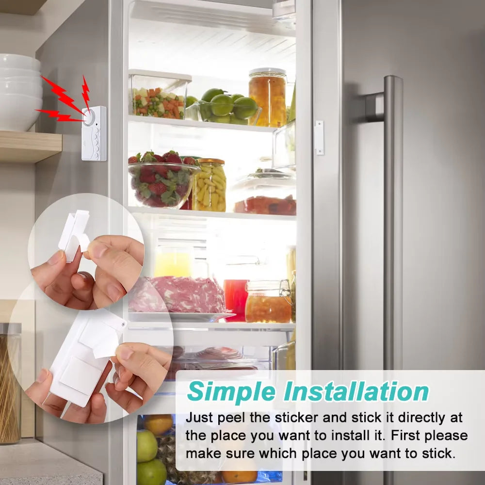 New Freezer Door Alarm with Delay 3/15/30/60 Seconds Adjustable Delay Refrigerator Alarm Wireless Door Open Ala