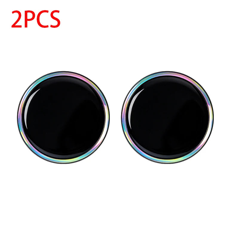 SEAMETAL 2Pcs Universal Car Cup Coaster Mat Three-Layer Thickened Anti-Slip Shock-Absorbing Laser Ring 7cm Diameter Waterproof