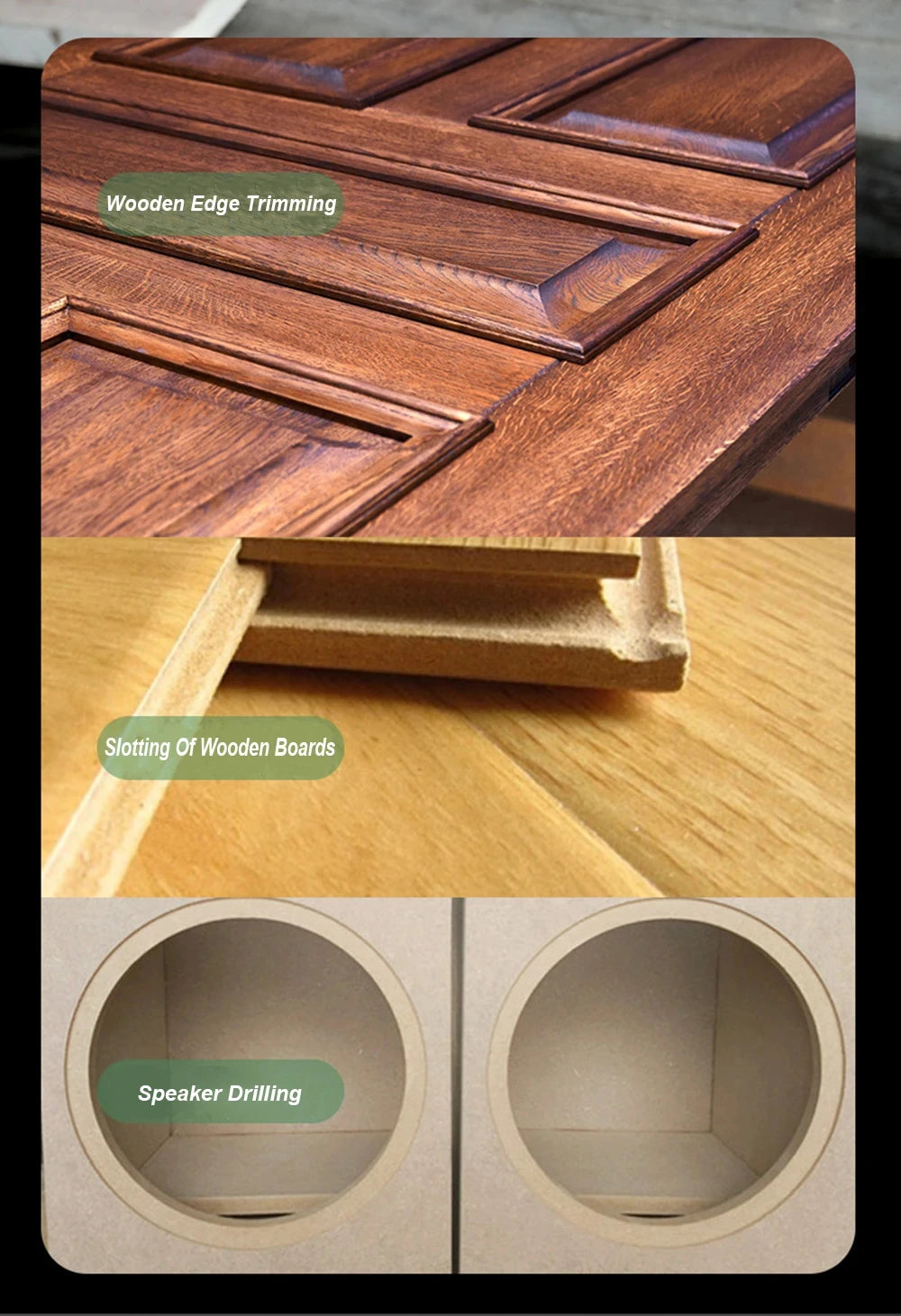 800W 6‑Speed Electric Wood Edge Router Trimmer