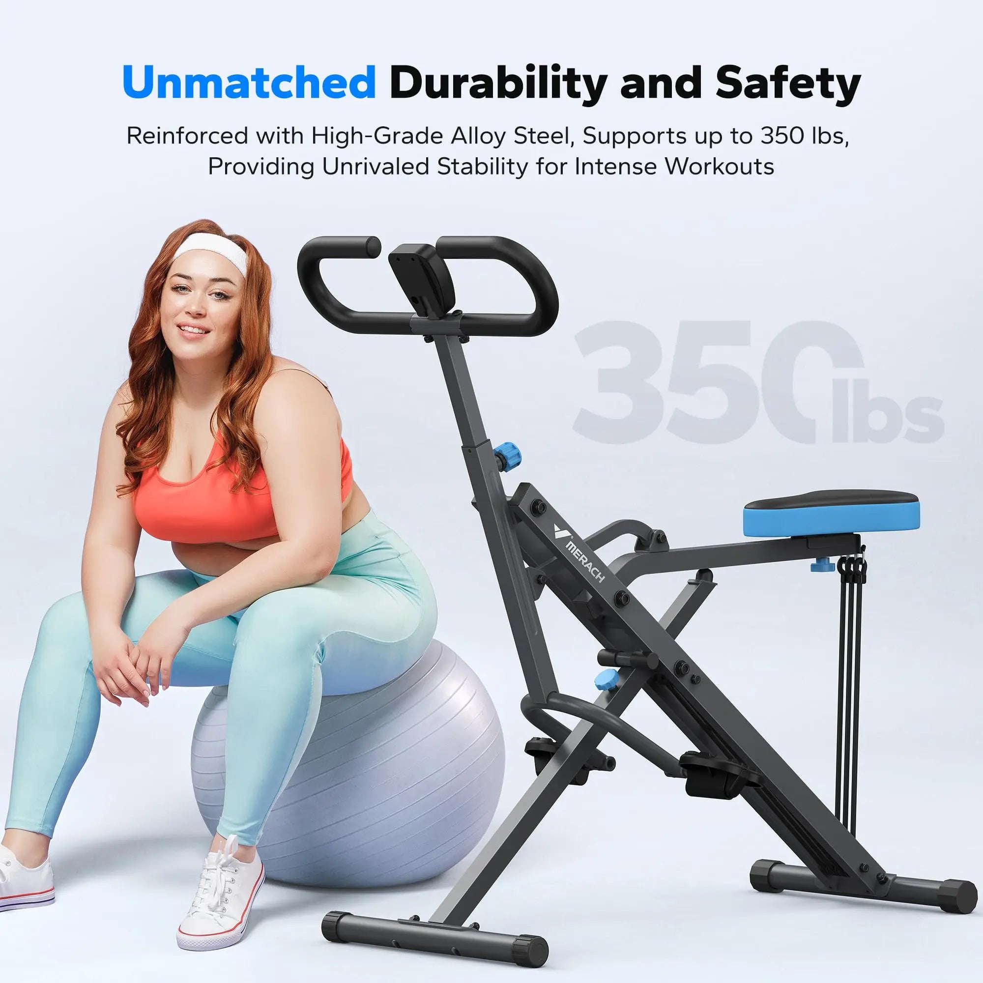 2-in-1 Squat and Rowing Machine Foldable Home Gym Trainer