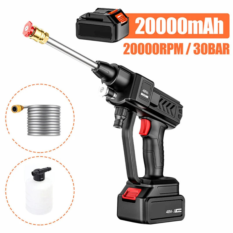 30Bar Cordless High Pressure Car Wash Gun
