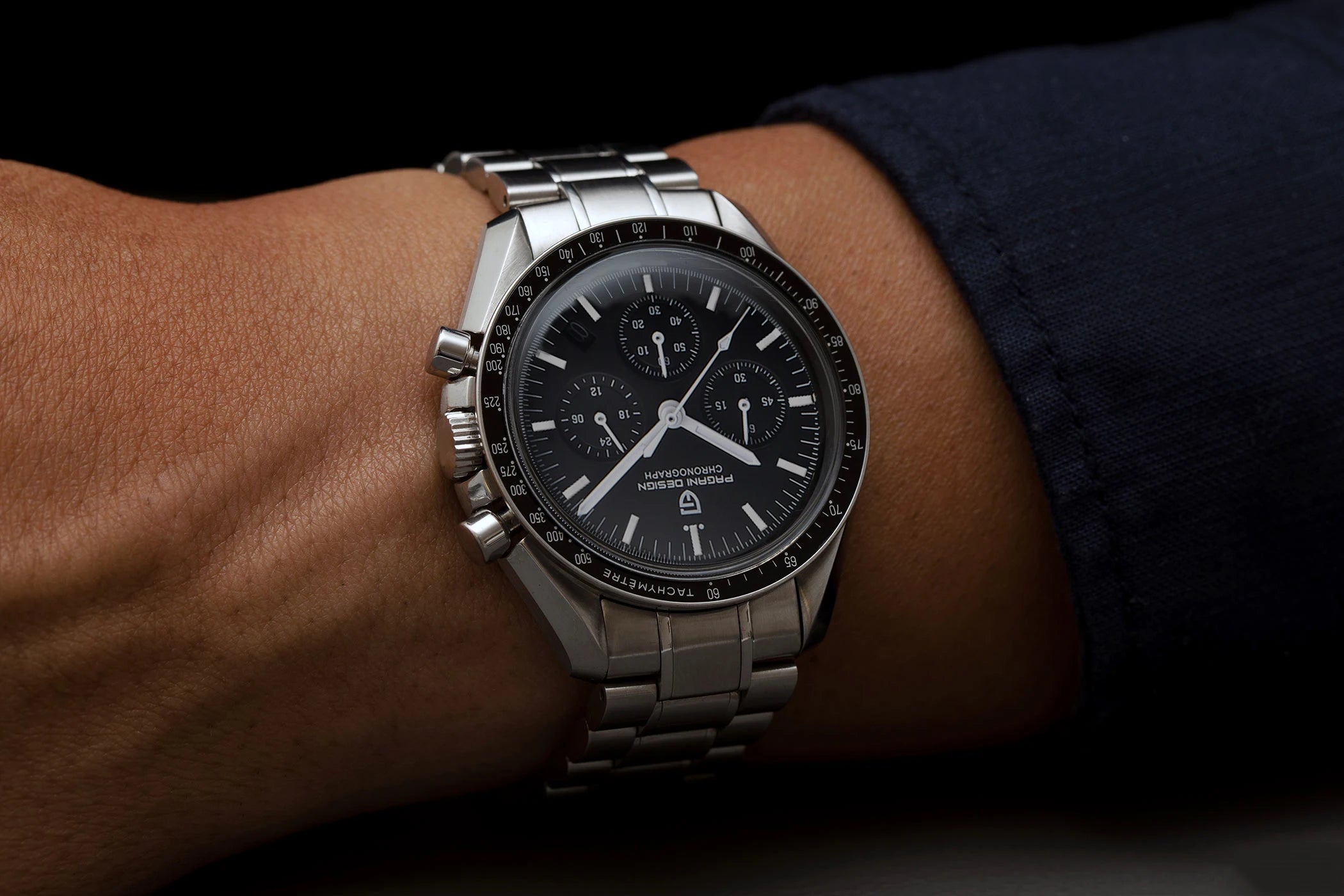 Orologio Cronografo da Uomo Pagani Design con Zaffiro, Quarzo, Resistente all'Acqua 100M