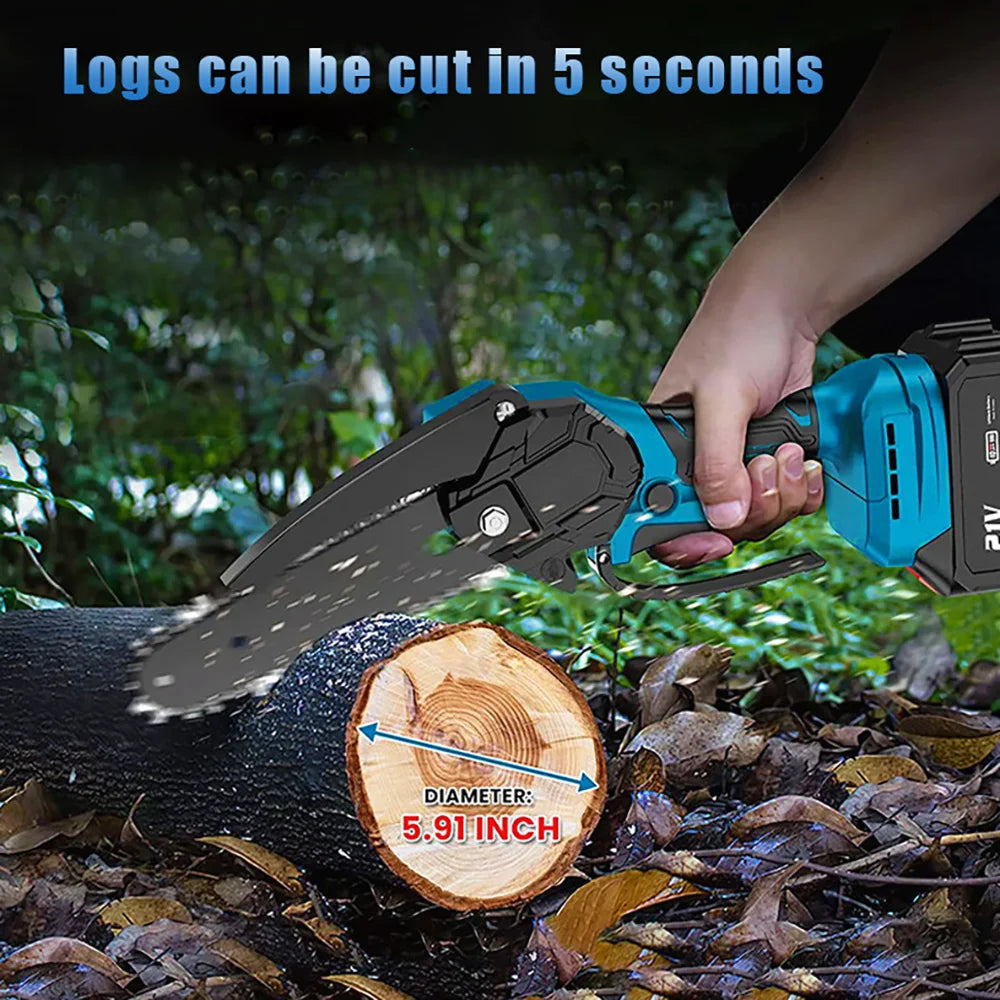 6 Inch Electric Chain Saw Handheld Portable Cutter