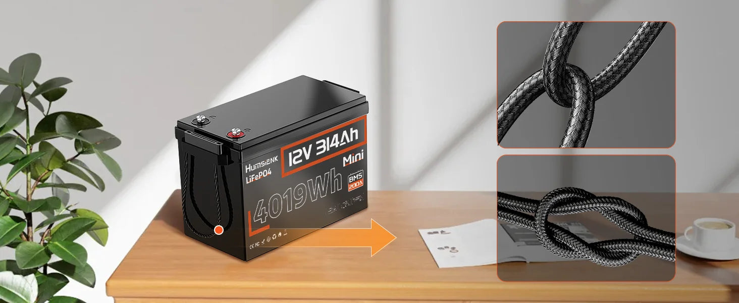 Humsienk 12V LiFePO4 Battery for Solar, RV, Marine Use