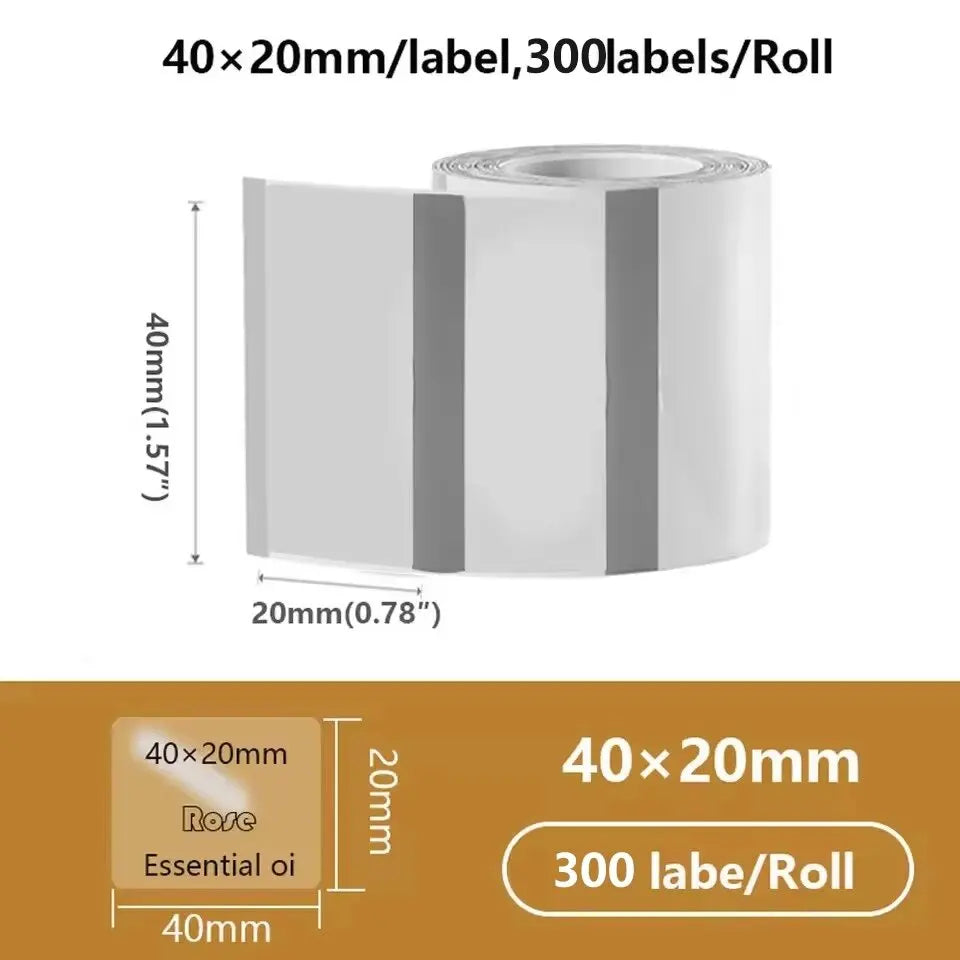 40x20MM kompatibilný Phomemo M110 M220 M200 samolepiaci farebný laser termálny papier, E210 P50 Detong P1 HPRT T20 MAKER
