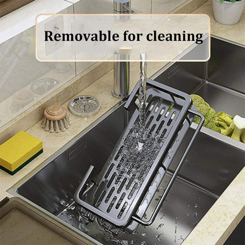 Wall-Mounted Sink Organiser with Removable Drip Tray