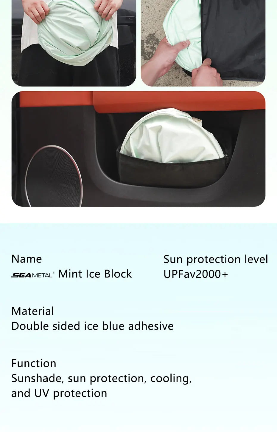 SEAMETAL Newest Windshield Sun Shade for Car UV-Reflective Cooling Car Interior Sunshade Universal Sun Protection Cover Curtains