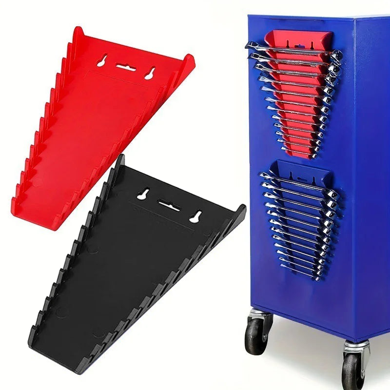 Magnetic Twelve-Slot Wrench Organisers, Two Pieces