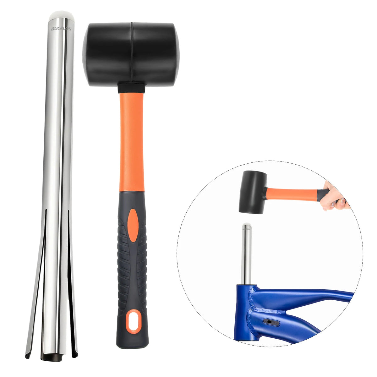Bicycle Headset Removal Tool with Optional Rubber Mallet