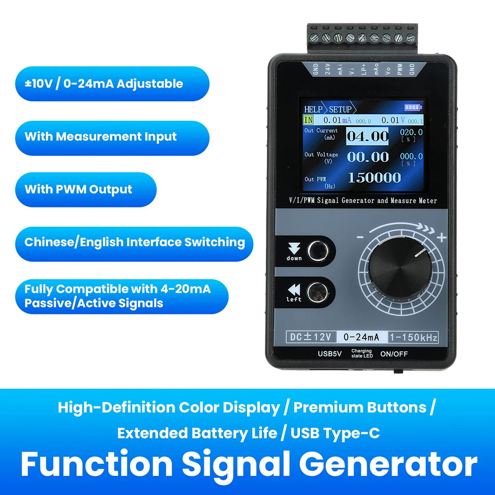 PWM- und Analoger Signalgenerator mit Farbdisplay
