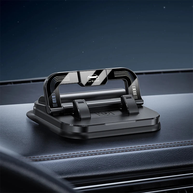 SEAMETAL Dashboard Car Phone Holder 360-Degree Rotation Head-Up Phone Mount Anti Slip Navigation Holder with Number Plate
