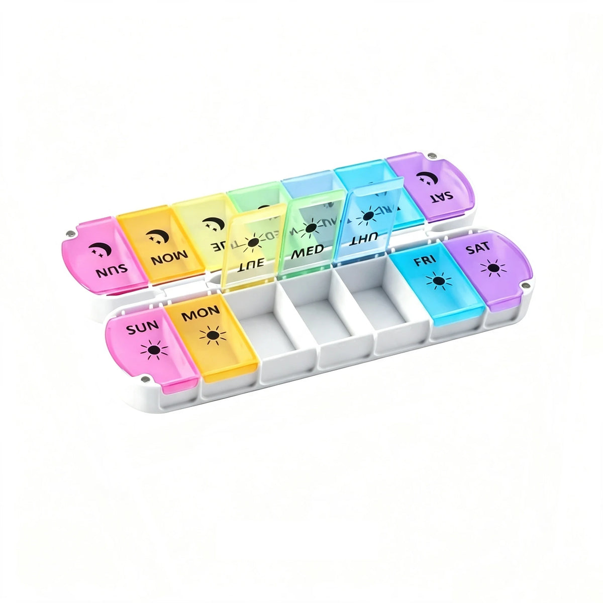 7-Day Weekly Pillbox with 14 Cells