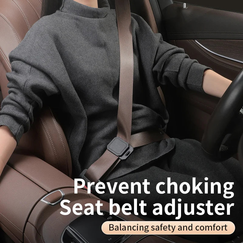 SEAMETAL Universal Car Seat Belt Adjuster Clip Double-Layer Non-Slip Seatbelt Comfort Stopper for Relieve Neck/Shoulder Friction