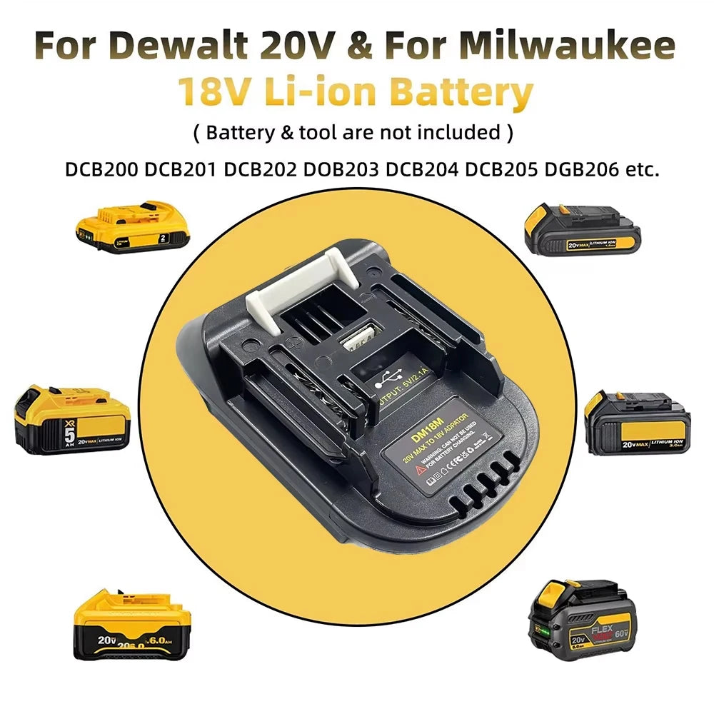 DM18M Battery Adapter for Compatible Makita 18 V Tools