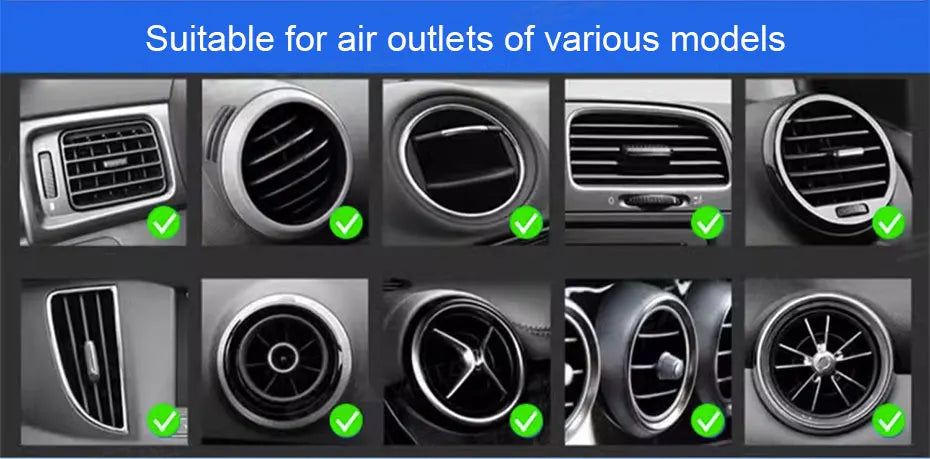 SEAMETAL Car Air Vent Phone Holder 360-Degree Rotation Stable Car Phone Mount Hands Free Auto Navigation Support for 4.7-7.2in