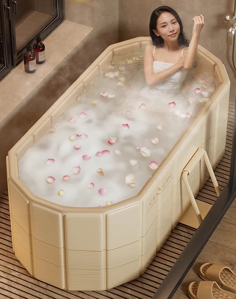 1.5m PVC Foldable Bath Tub for Full‑Body Adult Relaxation