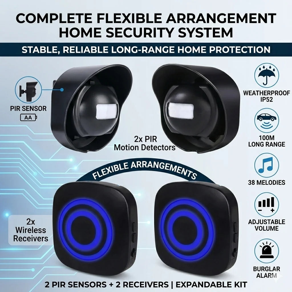 Wireless Outdoor Driveway Alarm - Expandable Kits