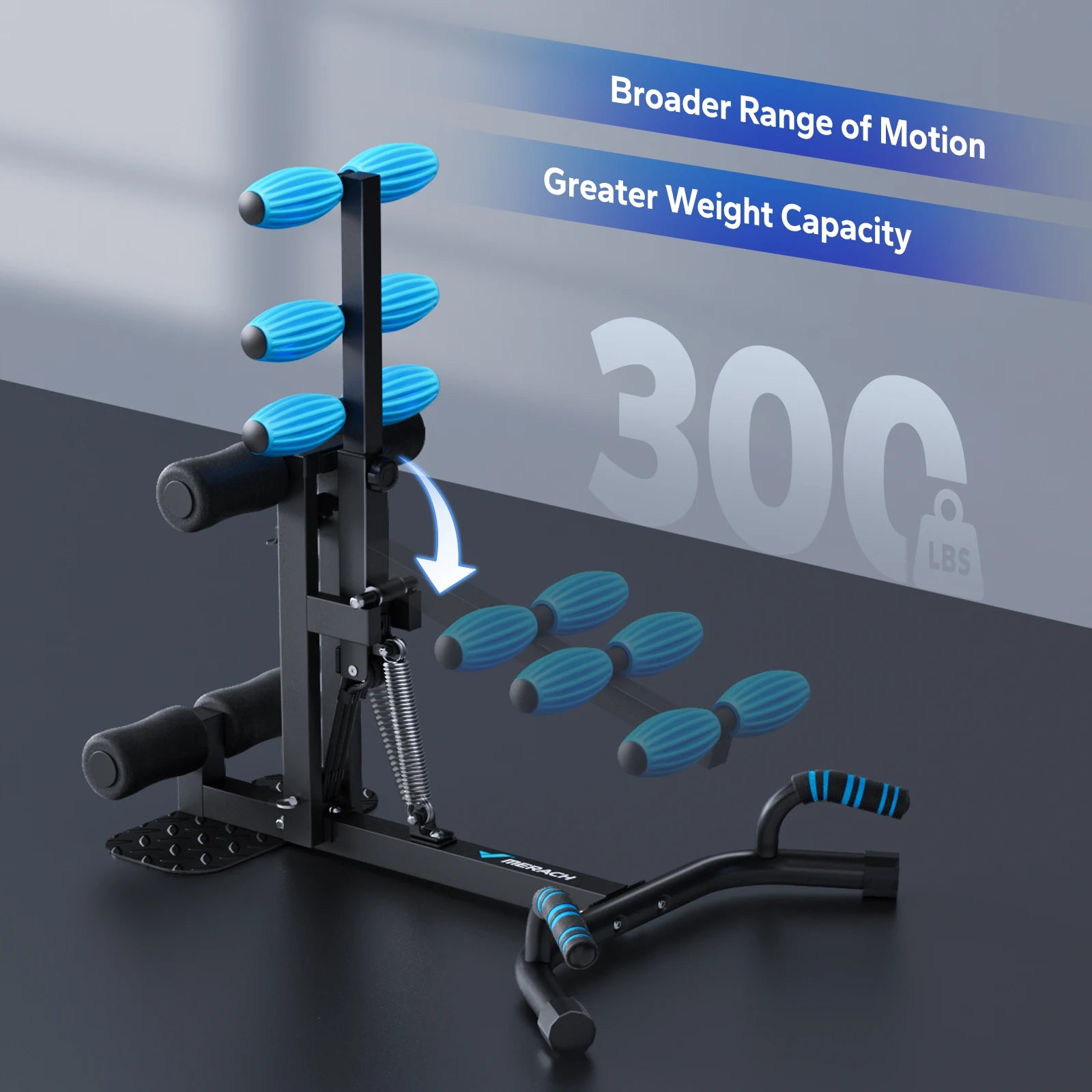 Adjustable Deep Squat Machine with Push-Up Function for Full Body Workouts