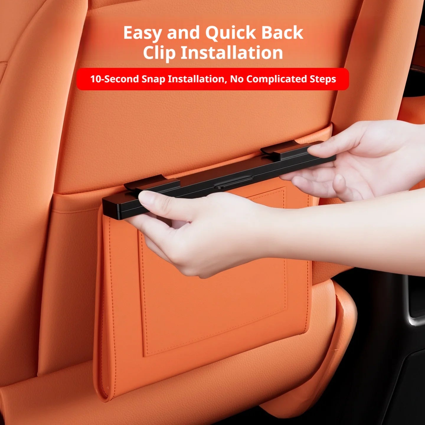 SEAMETAL Car Seat Back Trash Can with Magnetic Lid Waterproof Pu Leather Trash Bin Isolates Odors Universal for Sedan Suv Truck