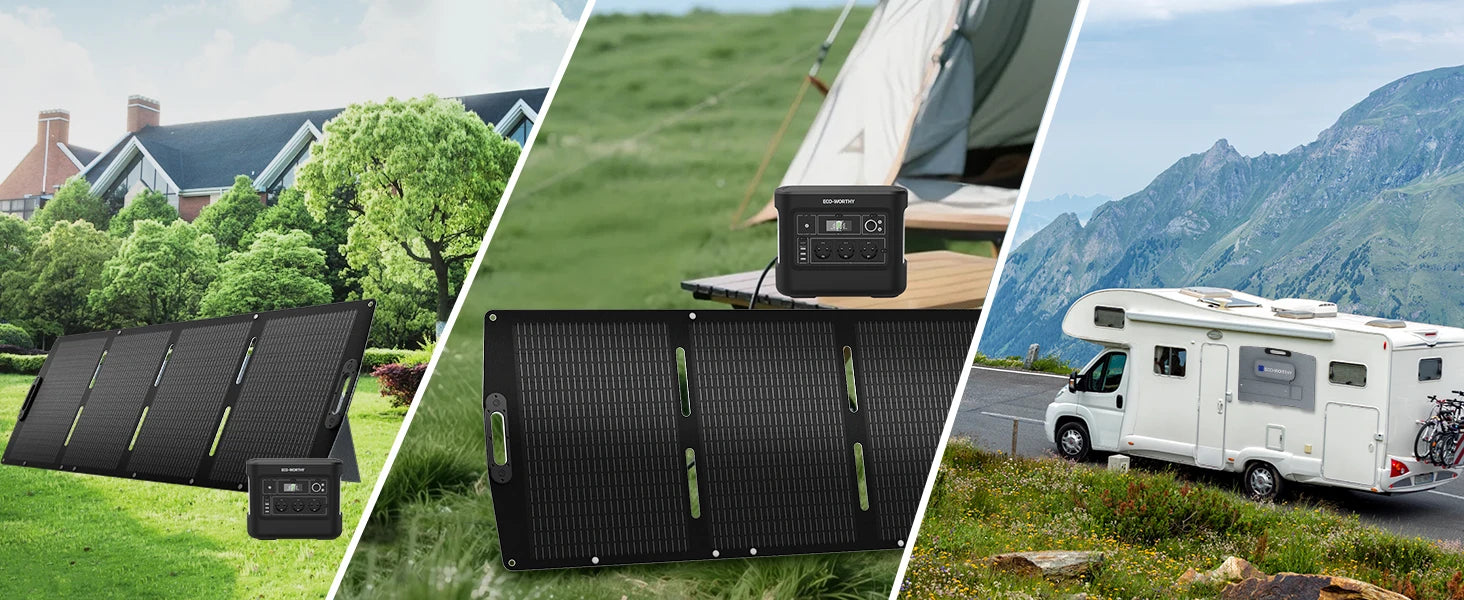Přenosný solární panel 200W s účinností 23 % a nastavitelným stojánkem
