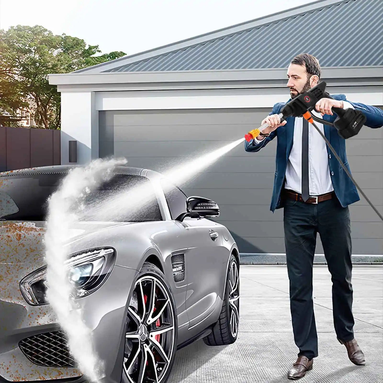 200W Cordless High Pressure Spray Gun Car Washer
