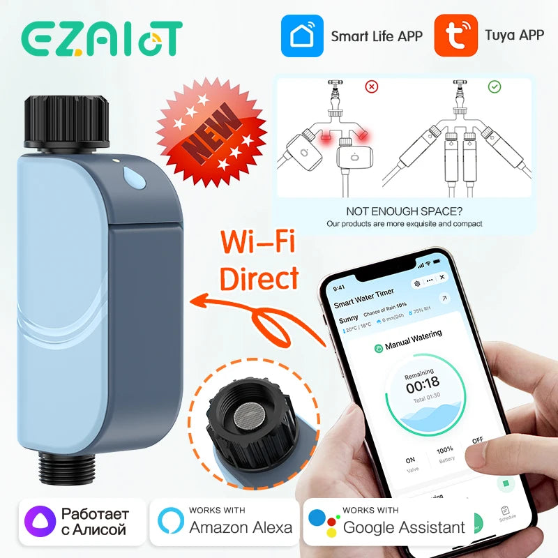 Temporizador de Regas WiFi Tuya