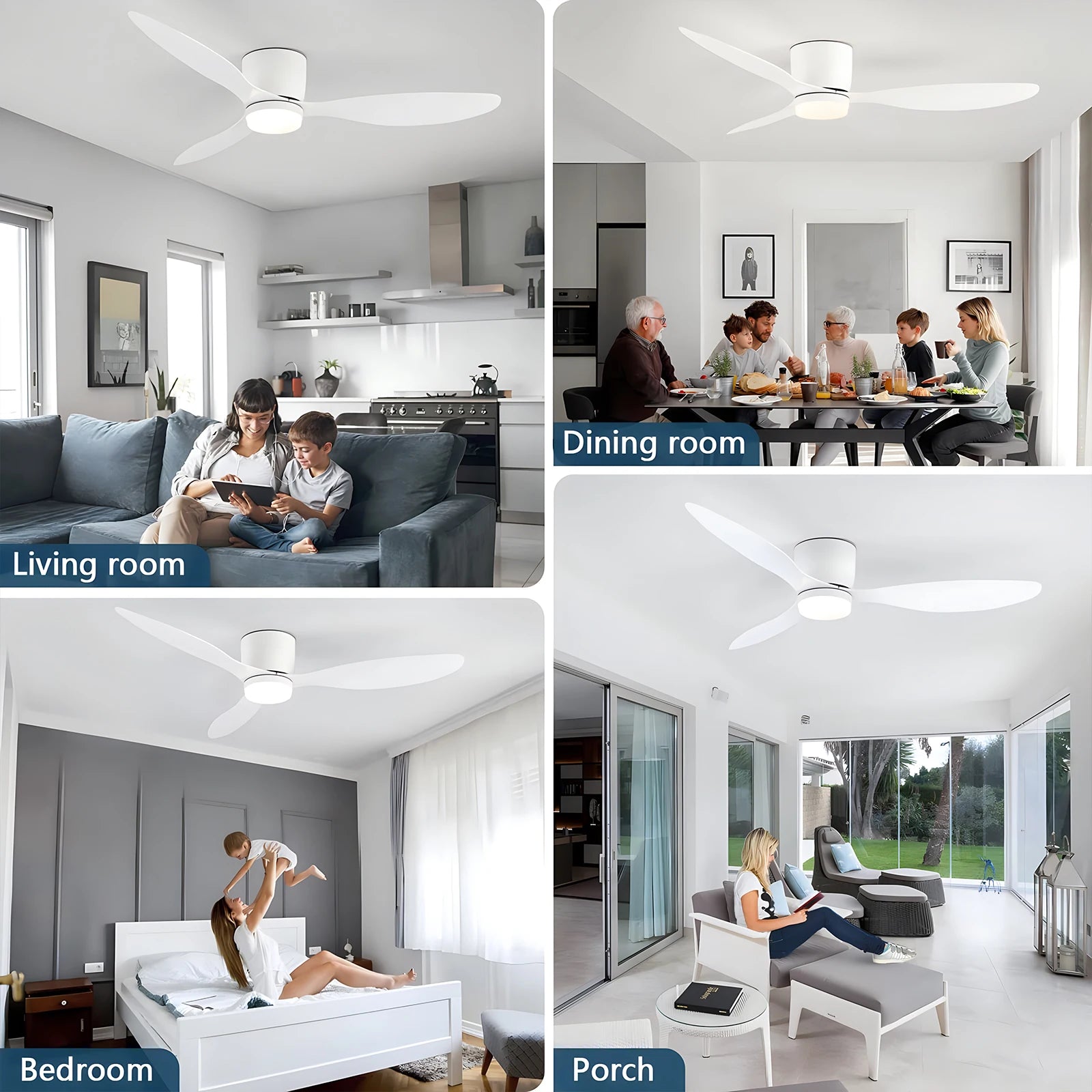Ceiling Fan with Light and High-Airflow LED for Modern Living Spaces