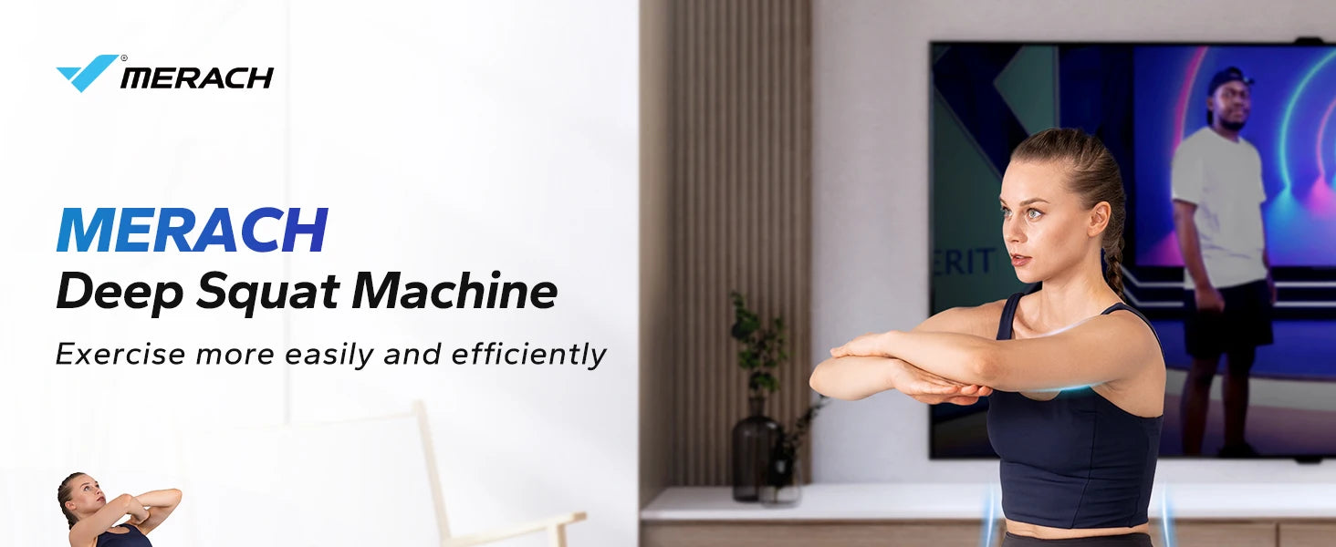 Adjustable Deep Squat Machine with Push-Up Function for Full Body Workouts
