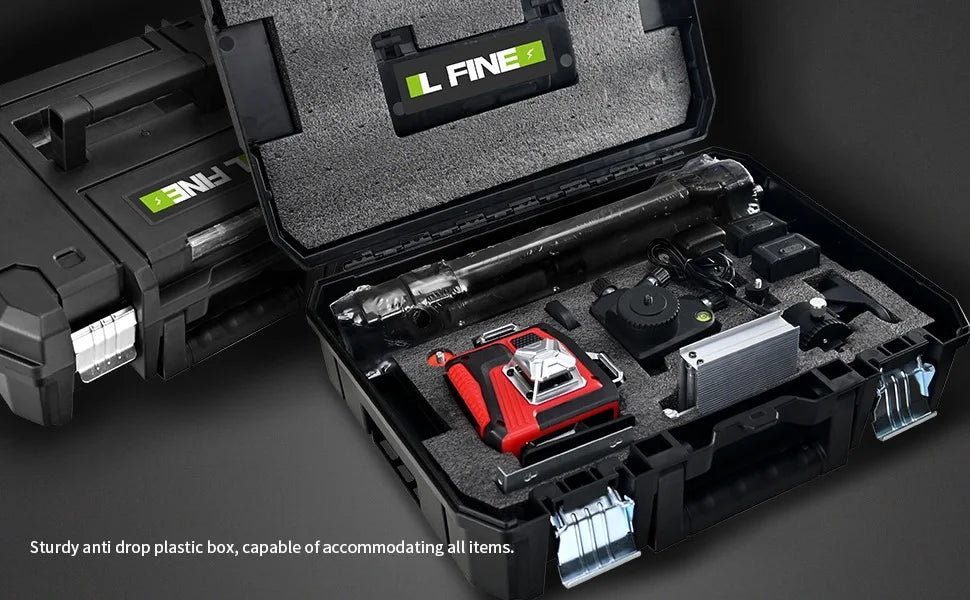 Livello laser professionale 16 linee 4D con raggio verde a 360°