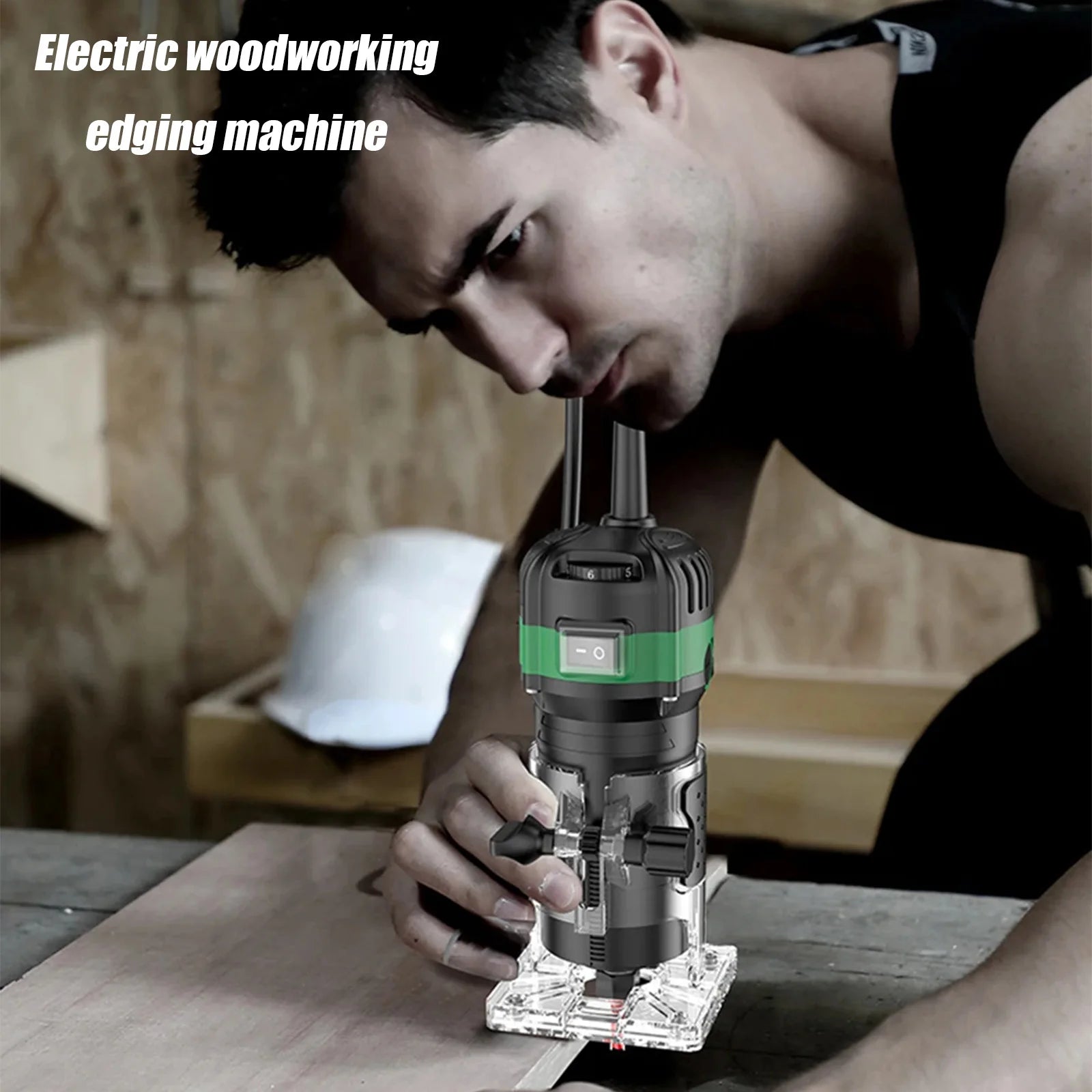 800W 6‑Speed Electric Wood Edge Router Trimmer