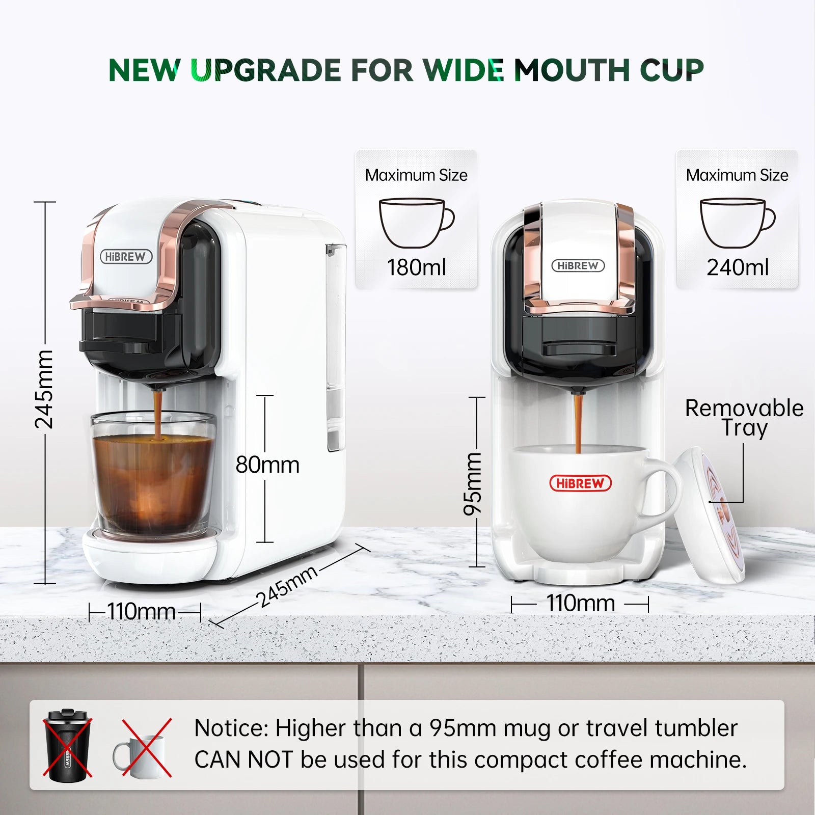 HiBREW Multiple Capsule Coffee Machine 5‑in‑1 Hot & Cold Brewing