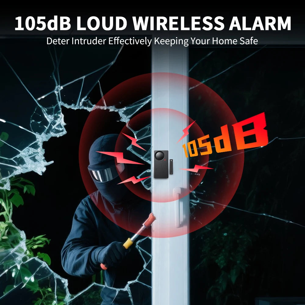Wireless Door Contact Alarm with Remote Control
