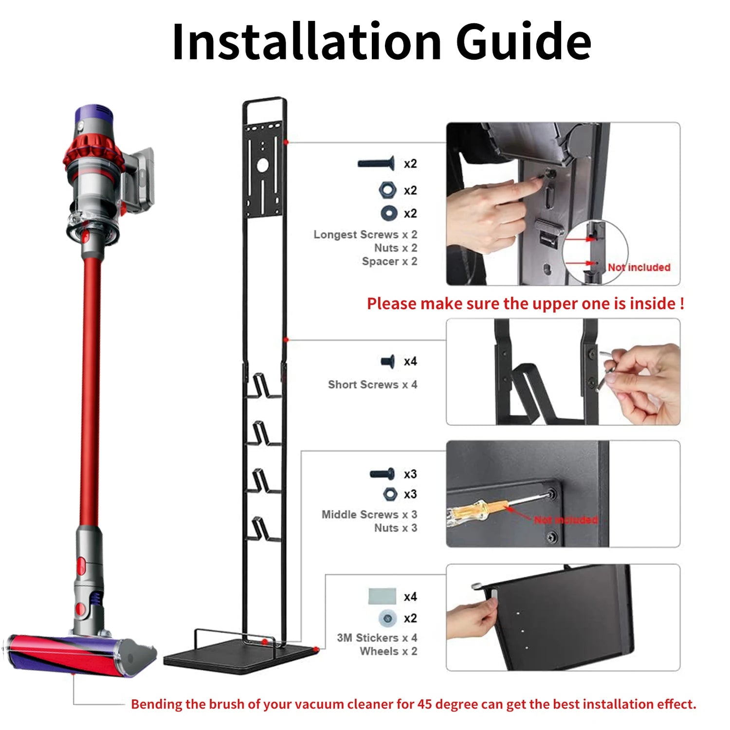 Fristående dammsugarställ för Dyson V15 V12 V11 V10 V8 V7 organiserare