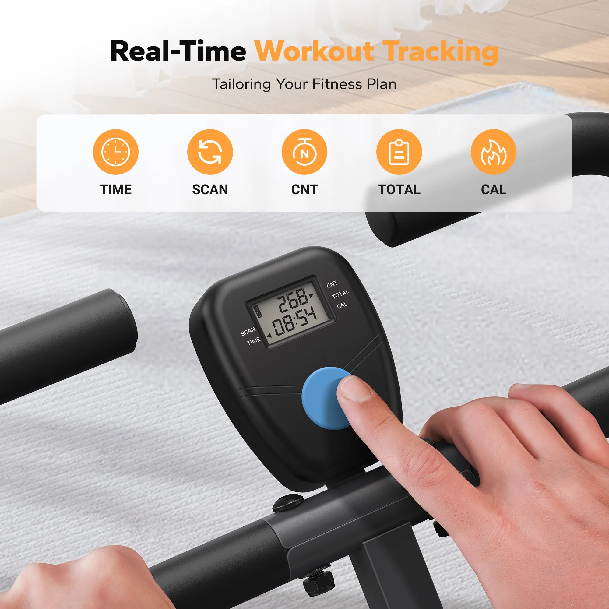 2-in-1 Squat and Rowing Machine Foldable Home Gym Trainer