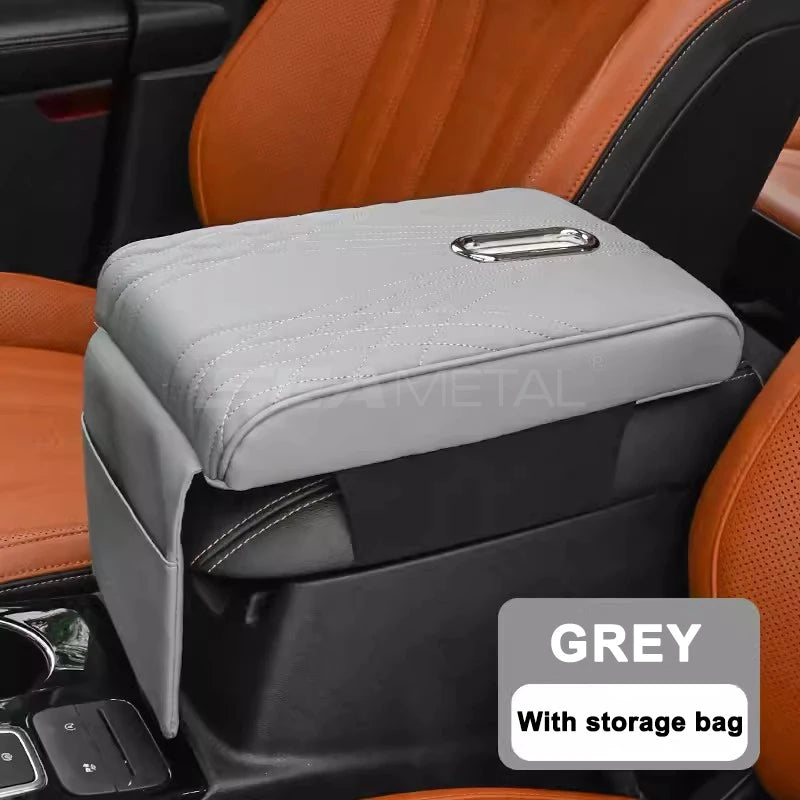 SEAMETAL Car Arm Rest Box Cover Memory Foam Center Console Extension Elbow Support Cushion with Tissue Holder Armrest Cover Pad