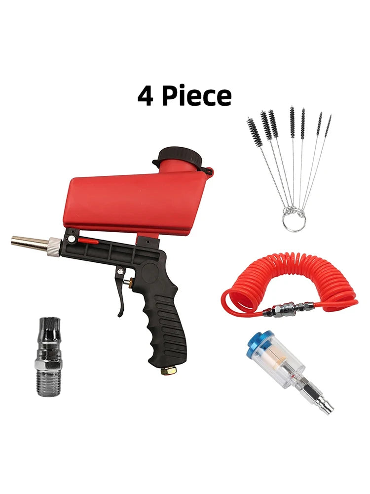 Pneumatic Sandblasting Gun 90psi Sand Blaster Paint Spray Machine Continuous Blasting Handheld Gravity Blasting Gun 