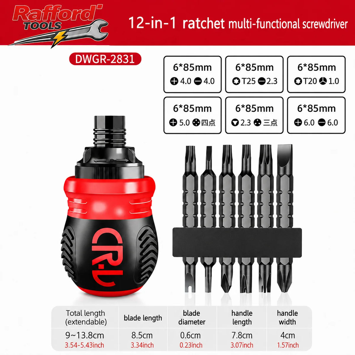 13-Piece Ratcheting Screwdriver Set
