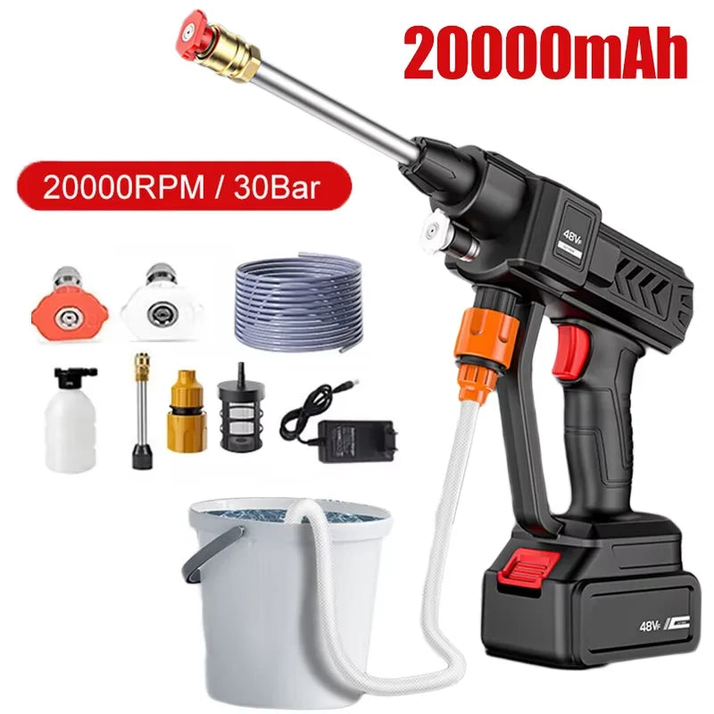 30Bar Cordless High Pressure Car Wash Gun
